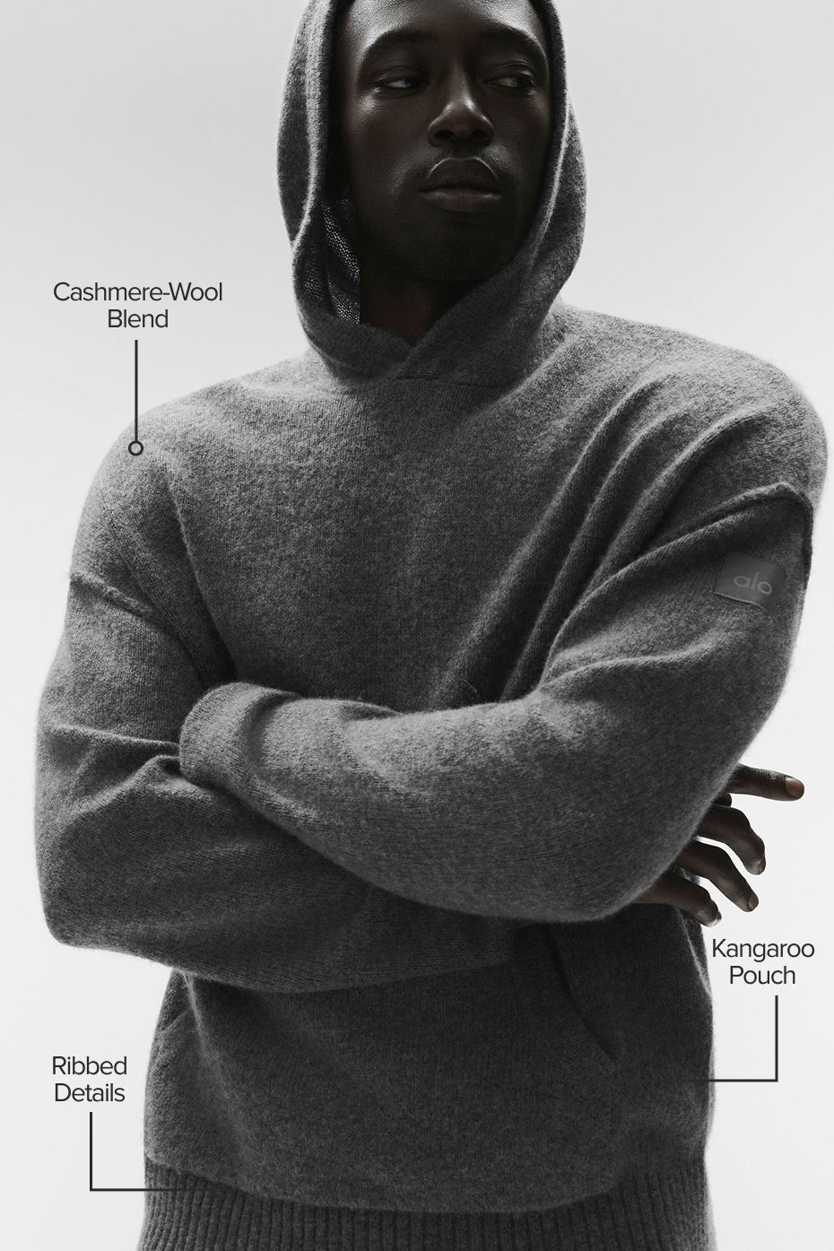 Wool Cashmere New Class Hoodie - Platinum Grey