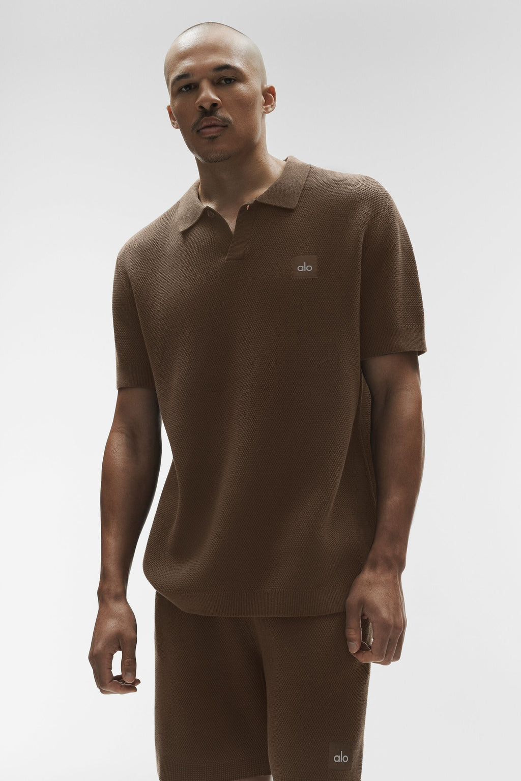 Sports Club Sweater Knit Polo - Espresso