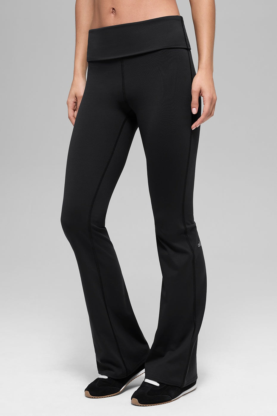 ALO Softsculpt Foldover Flare Legging (Regular) - Black