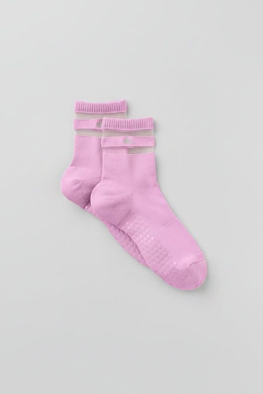 Women's Pulse Grip Sock - Candy Heart Pink