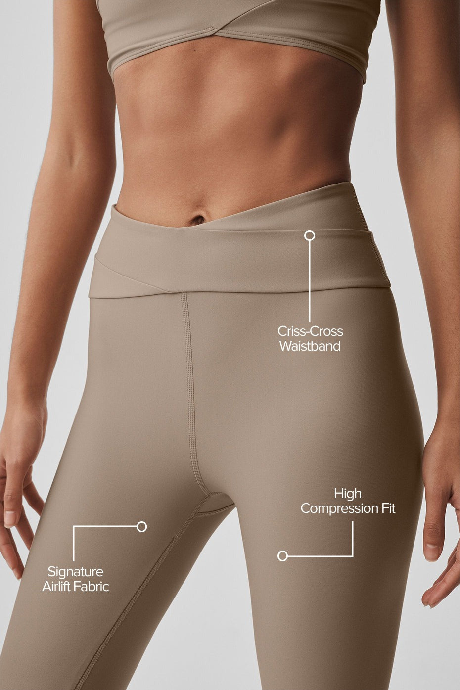 Airlift High-Waist 7/8 Horizon Legging - Gravel