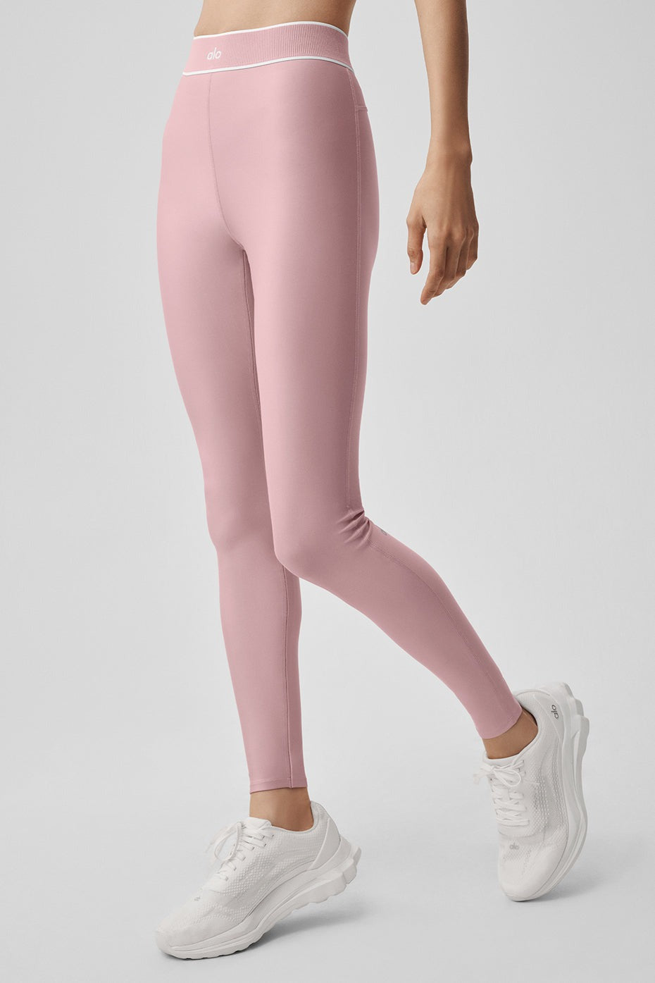 Airlift High-Waist Alignment Legging - Vintage Pink/White