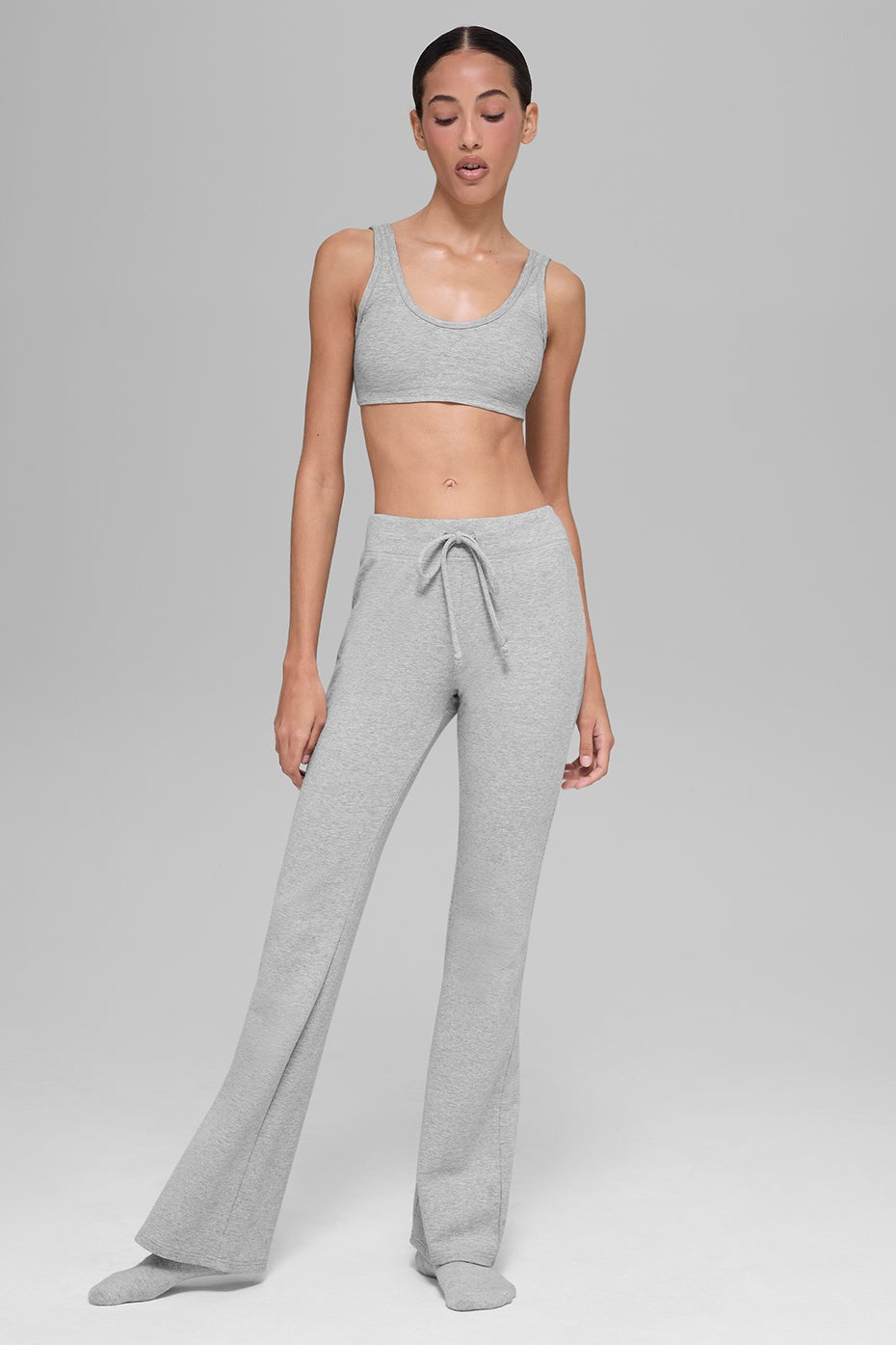 Alosoft Center Stage Bra - Athletic Heather Grey