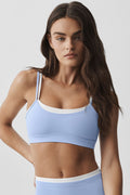 Airbrush Double Up Bra - Light Provence Blue/White