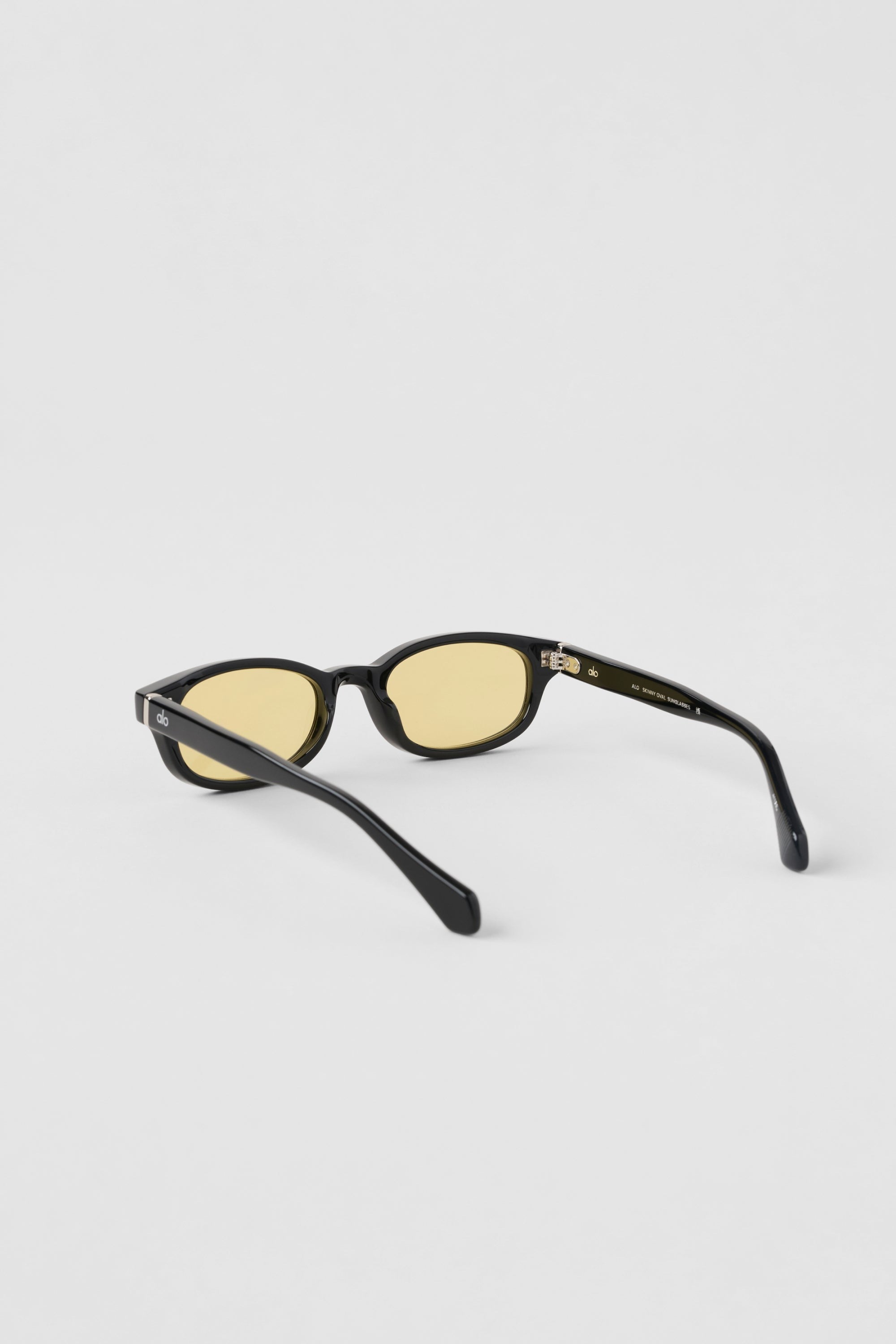 ALO Skinny Oval Sunglasses - Black/Yellow