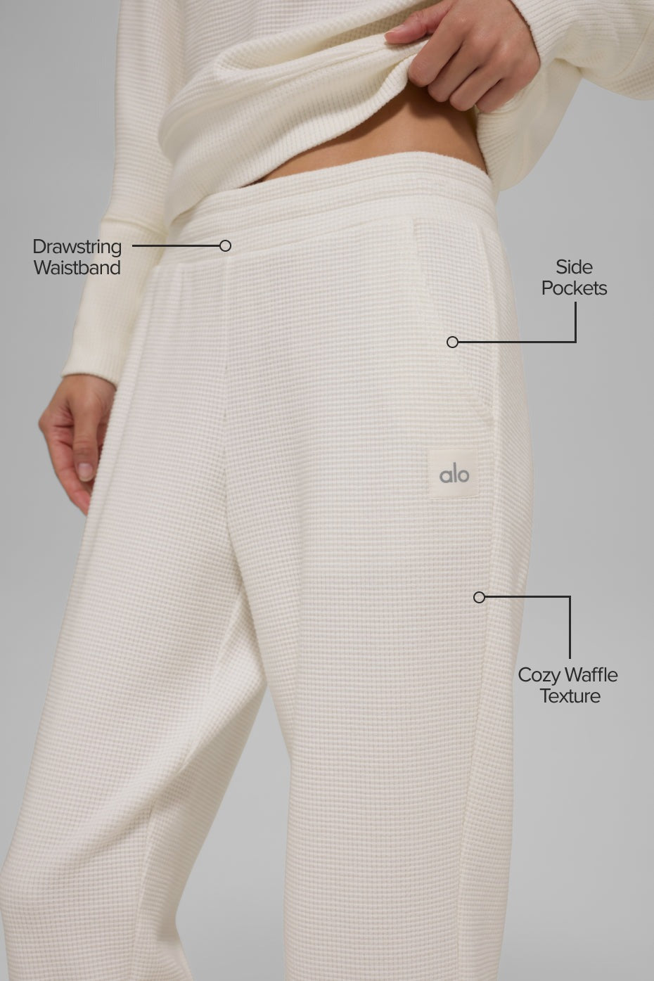 Waffle Weekend Escape Jogger - Ivory