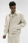 Linen Days Full Zip Jacket - Bone