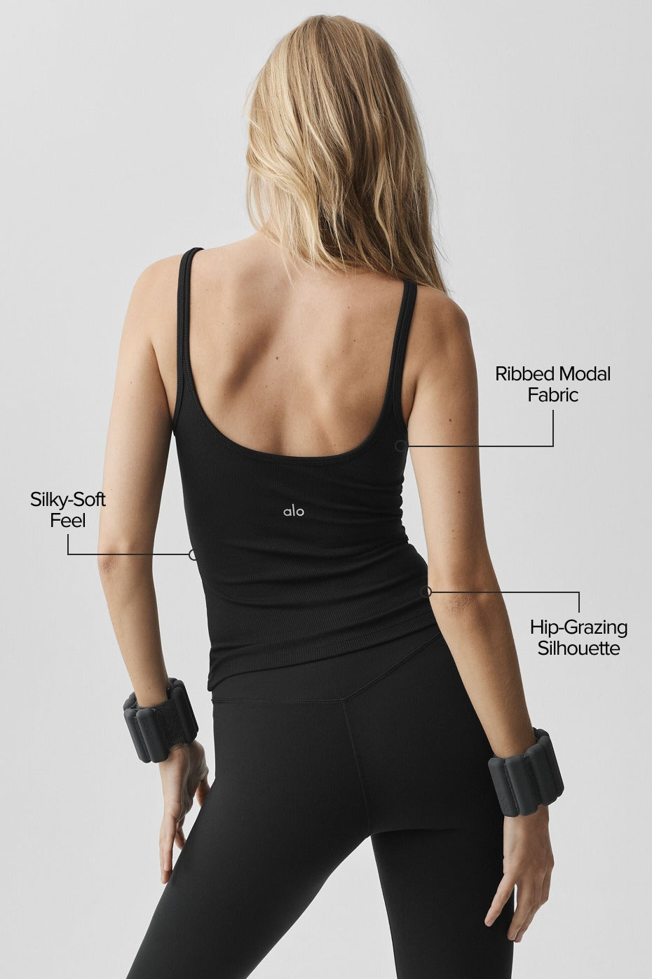 Ribbed Adore Tank - Black