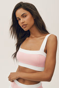 Cotton Cashmere Capri Dream Bra - Sundrenched Pink/White