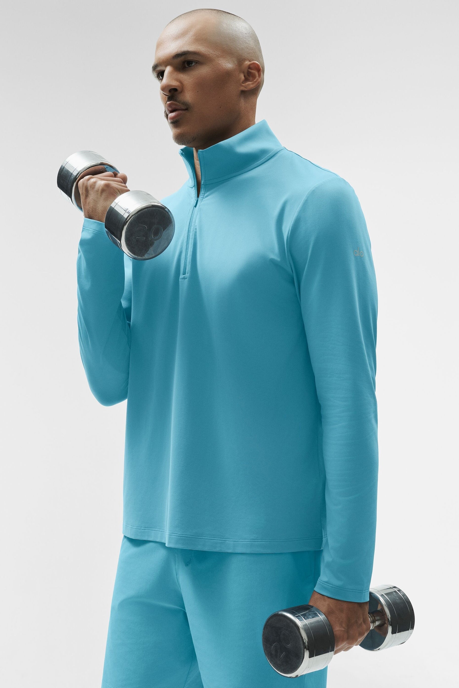 Conquer 1/4 Zip Reform Long Sleeve - Blue Breeze