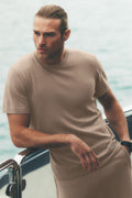 Cotton Cashmere Ever Soft Short Sleeve Crew - Gravel
