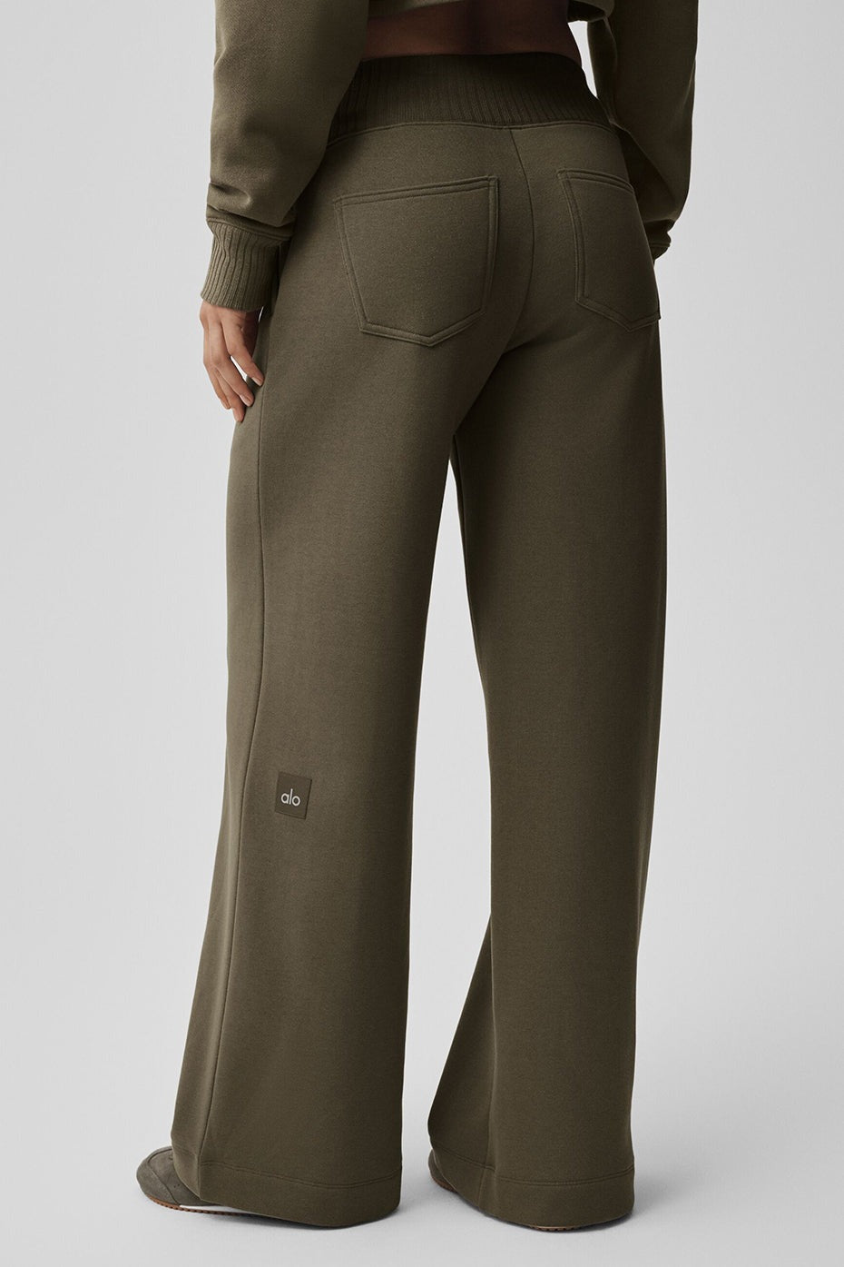 Serenity Wide Leg Sweatpant - Olive Tree