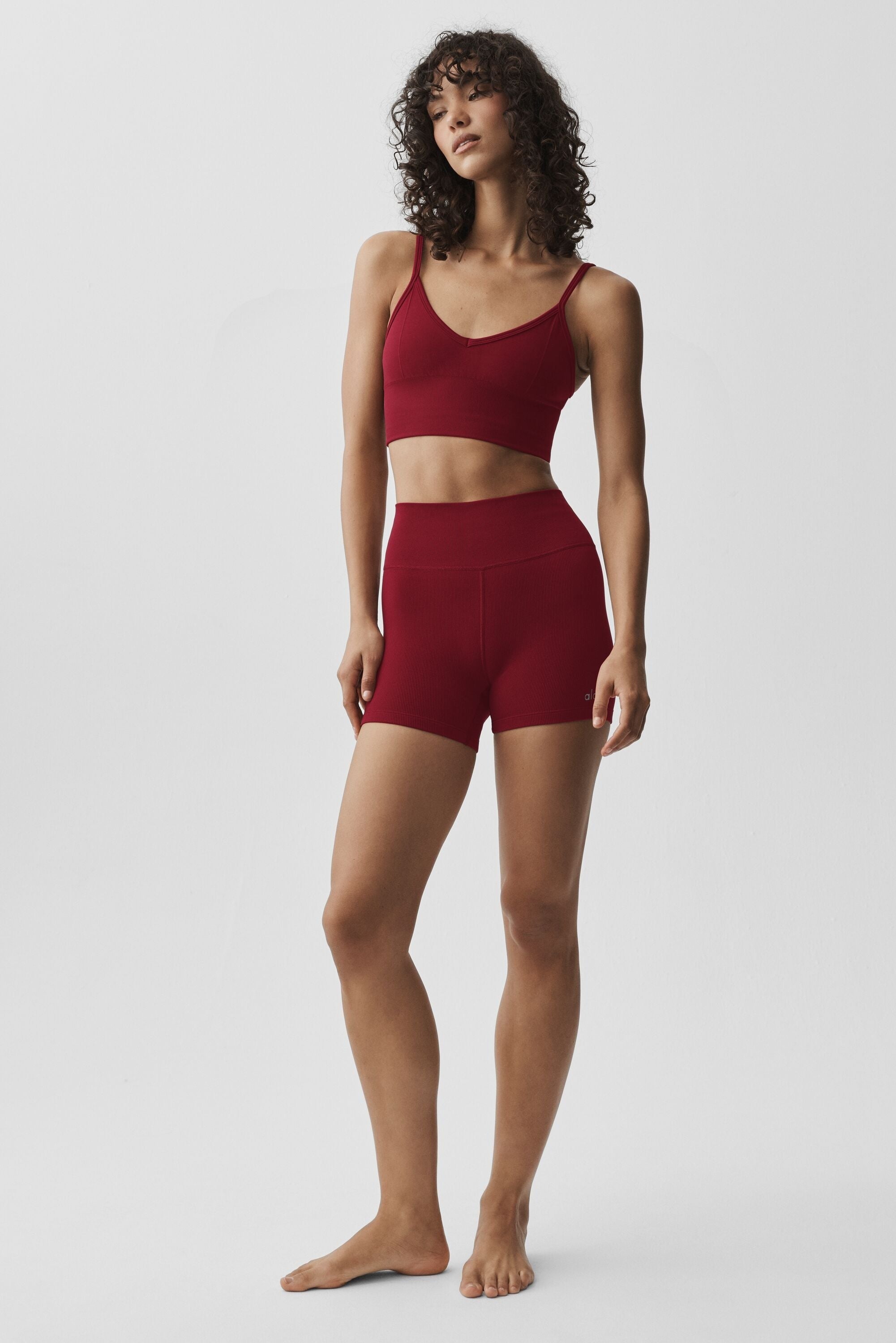 Seamless Modal Ribbed Delight Bralette - Summer Romance Red