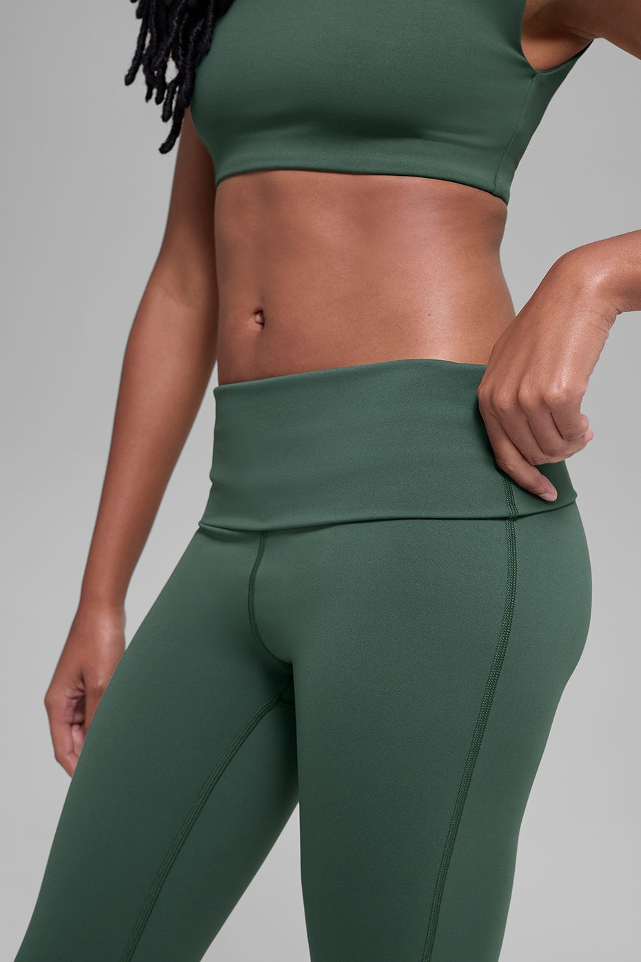 ALO Softsculpt Foldover Flare Legging (Regular) - Clover Green