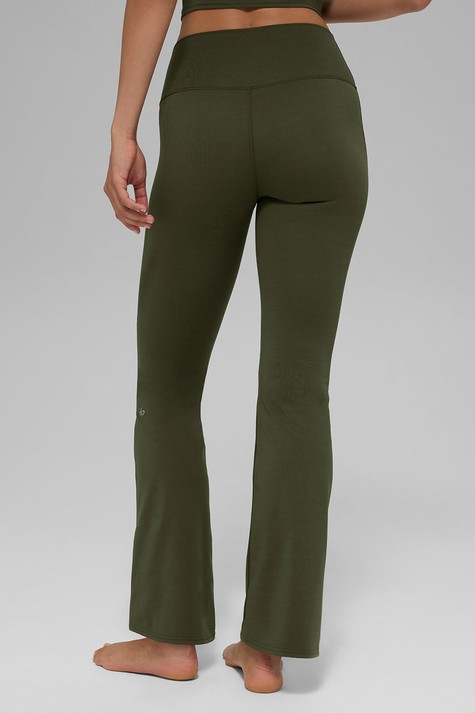 ALO Softsculpt High-Waist Bootcut Legging (Short) - Green Olive