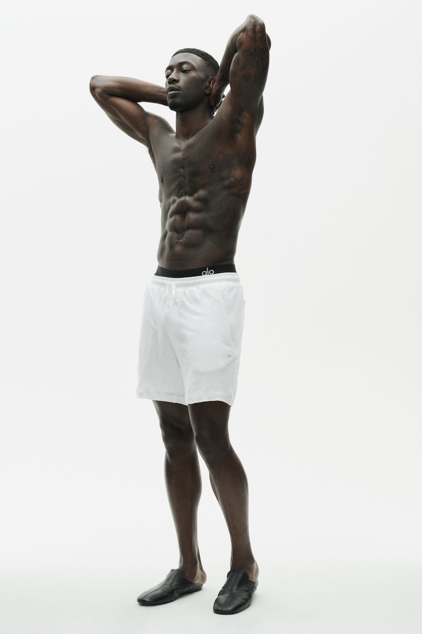 7" Linen Jersey Coastal Short - White