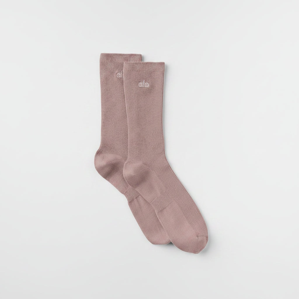 Unisex Half-Crew Understated Sock - Taupe