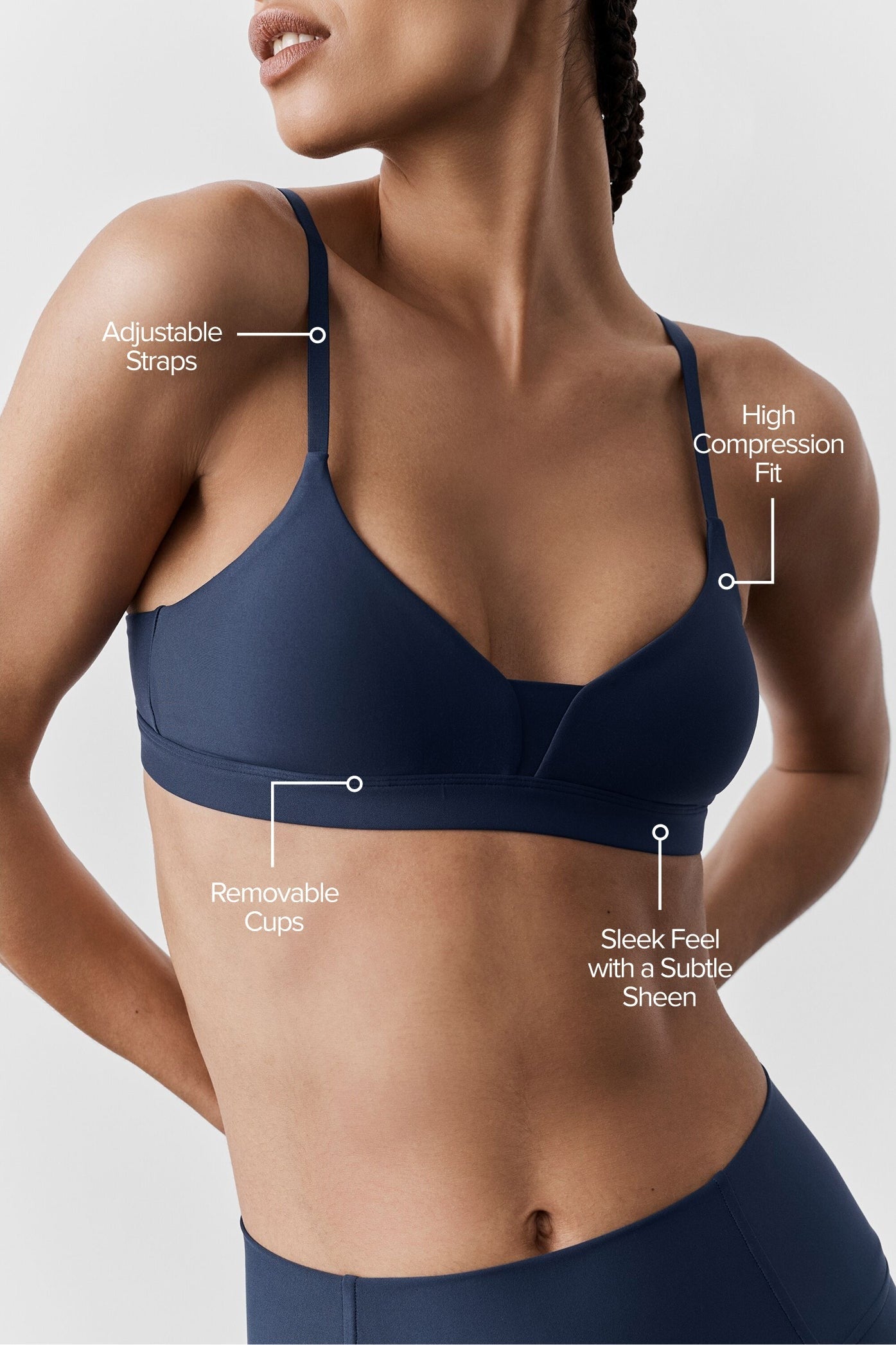 Airlift Fine Line Bra - Navy
