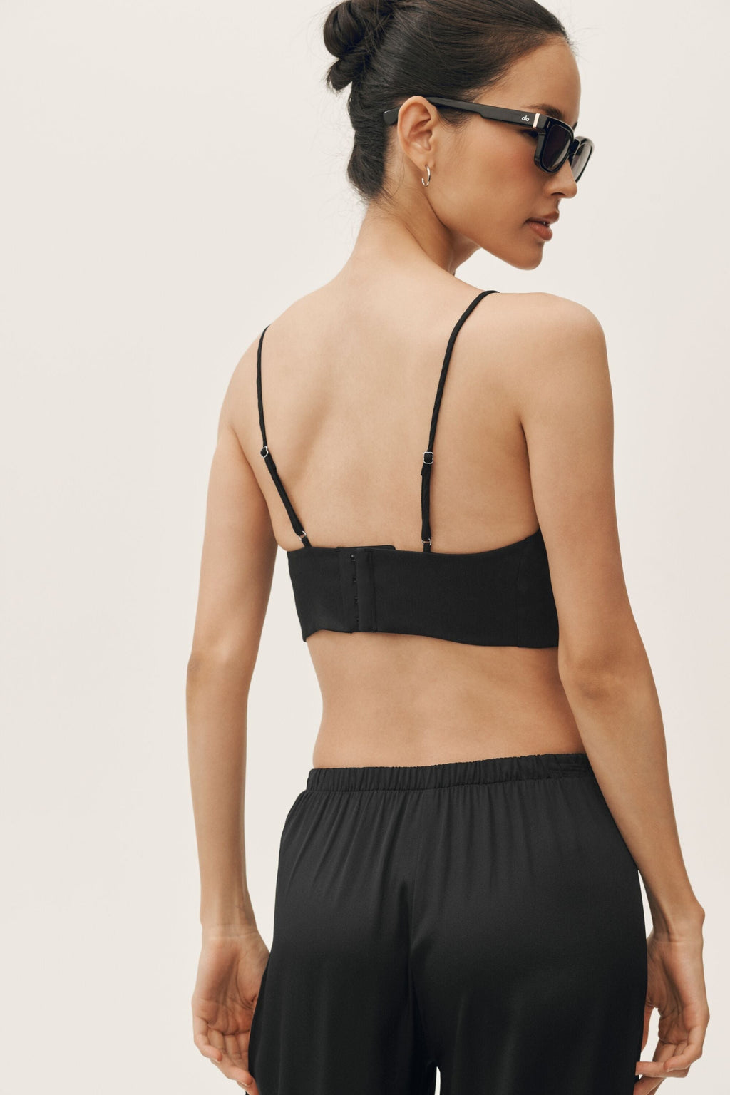 Linen Blend Riviera Bra - Black
