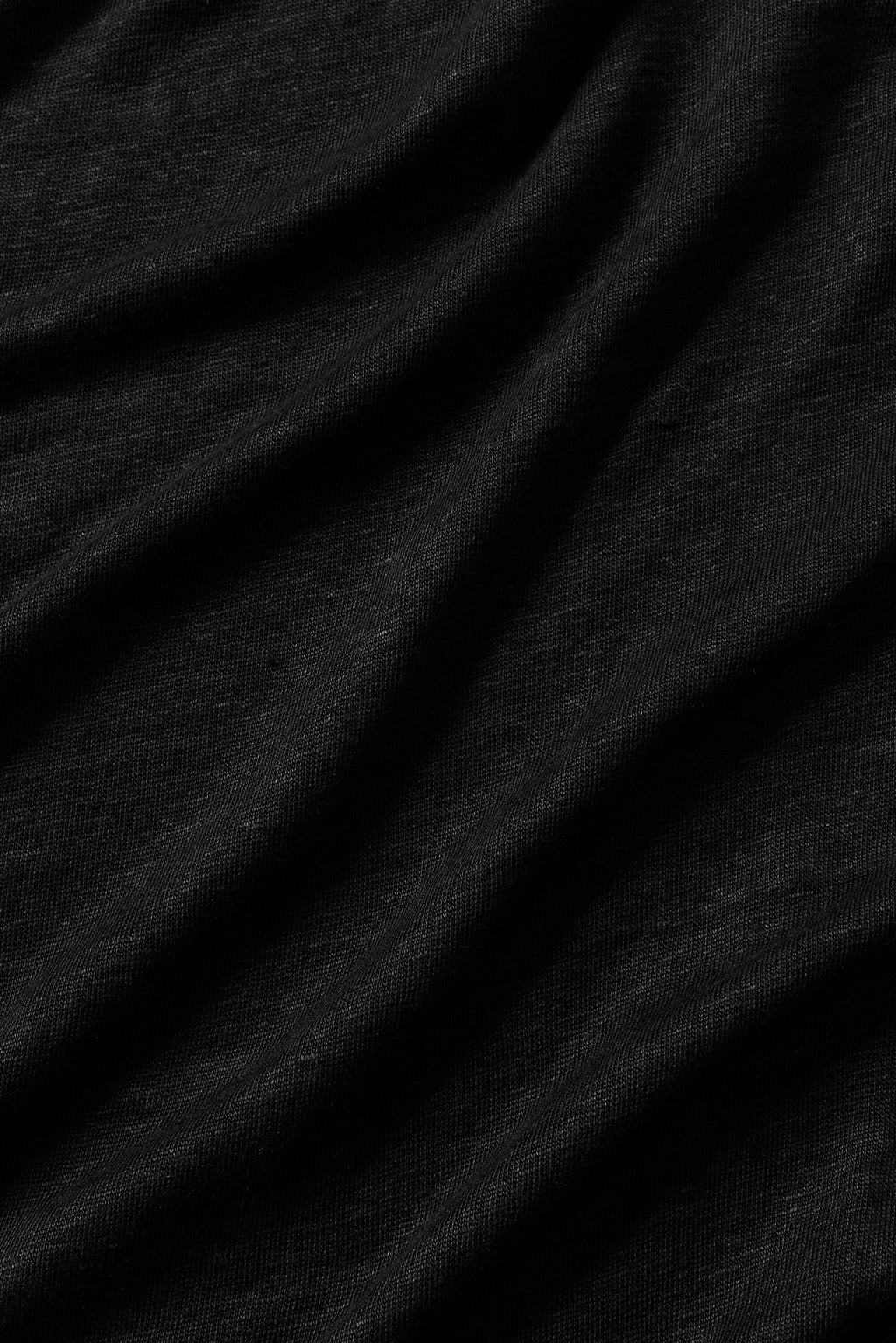 Linen Jersey Coastal Short Sleeve Polo - Black