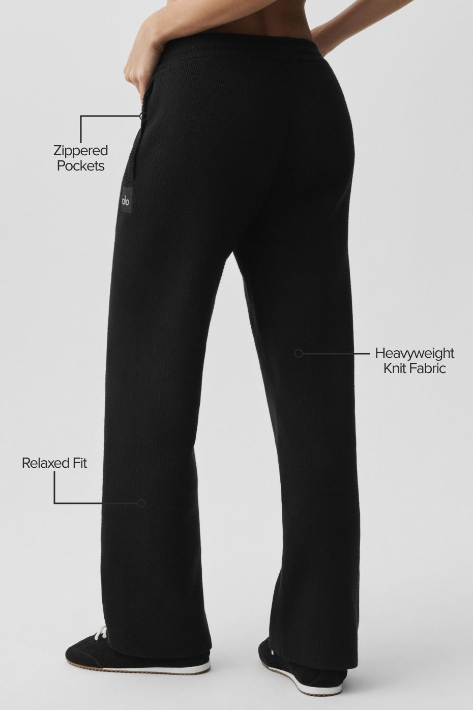 Scholar Straight Leg Sweatpant - Black