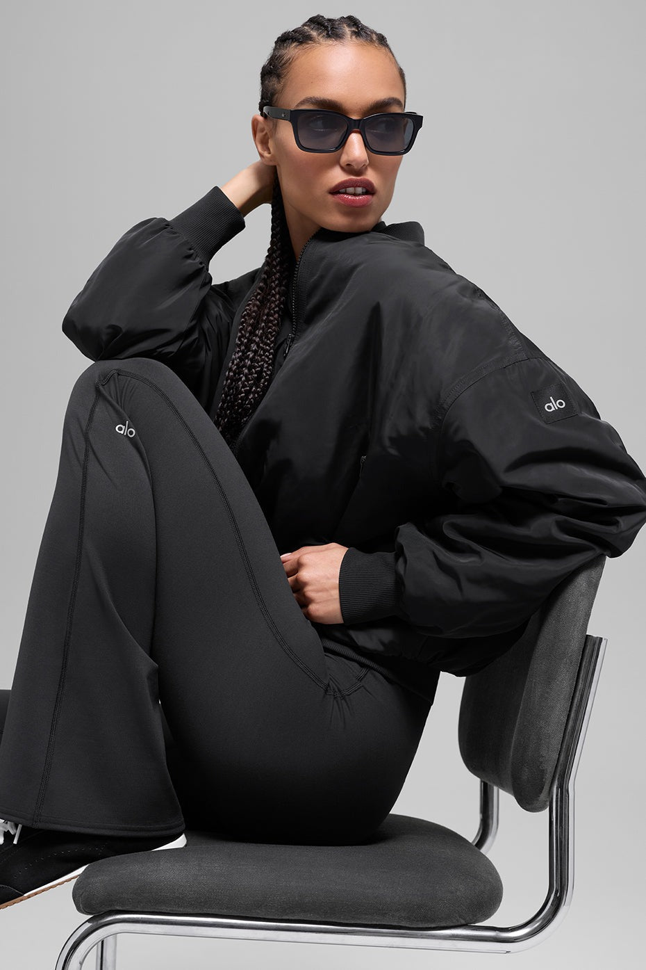 Faux Fur Urbanite Bomber - Black/Ivory