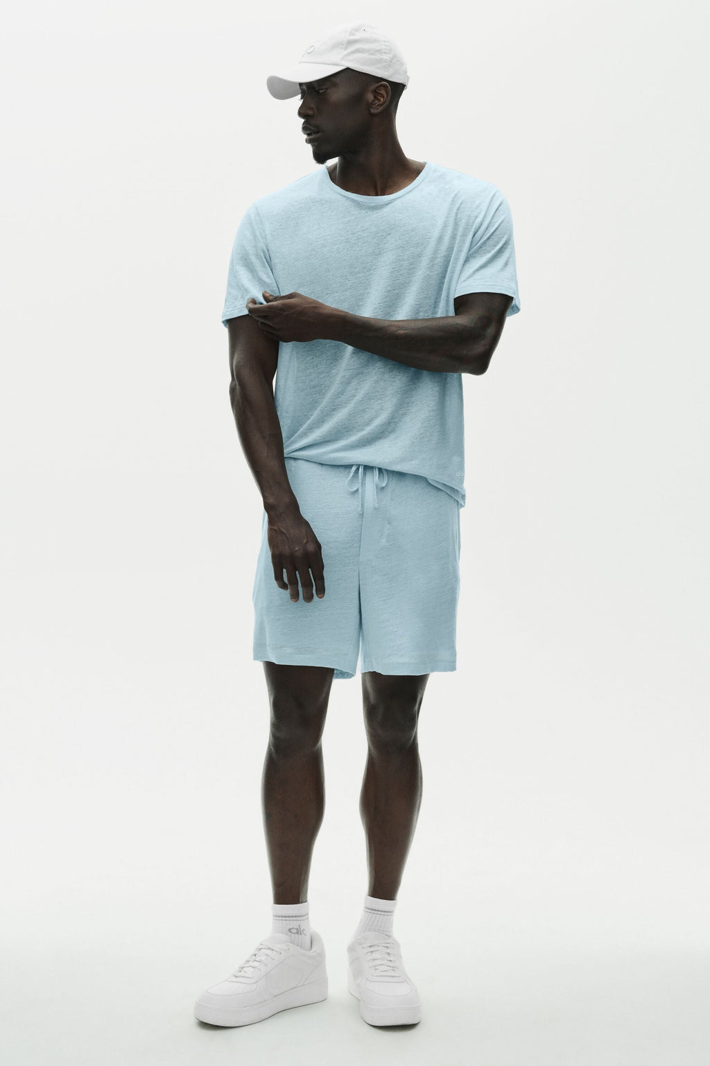 Linen Jersey Coastal Short Sleeve Tee - Seaside Blue