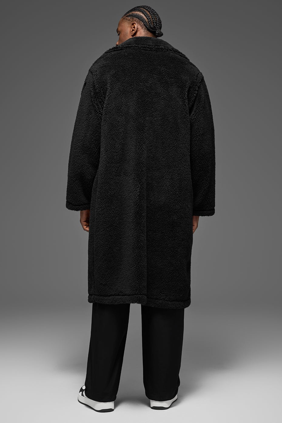 Oversized Sherpa Trench - Black
