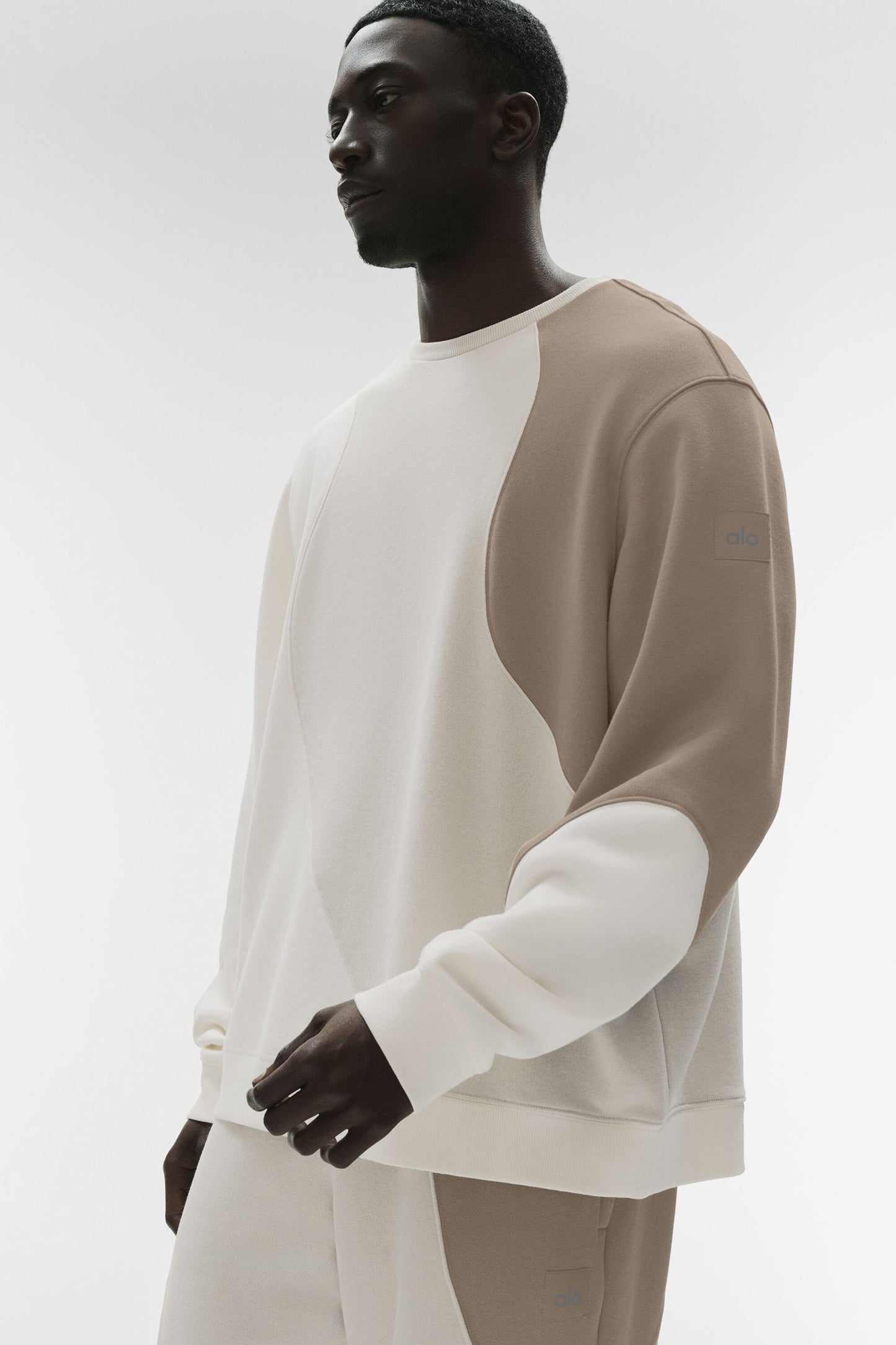 Make Waves Crew Neck Pullover - Ivory/Bone/Gravel