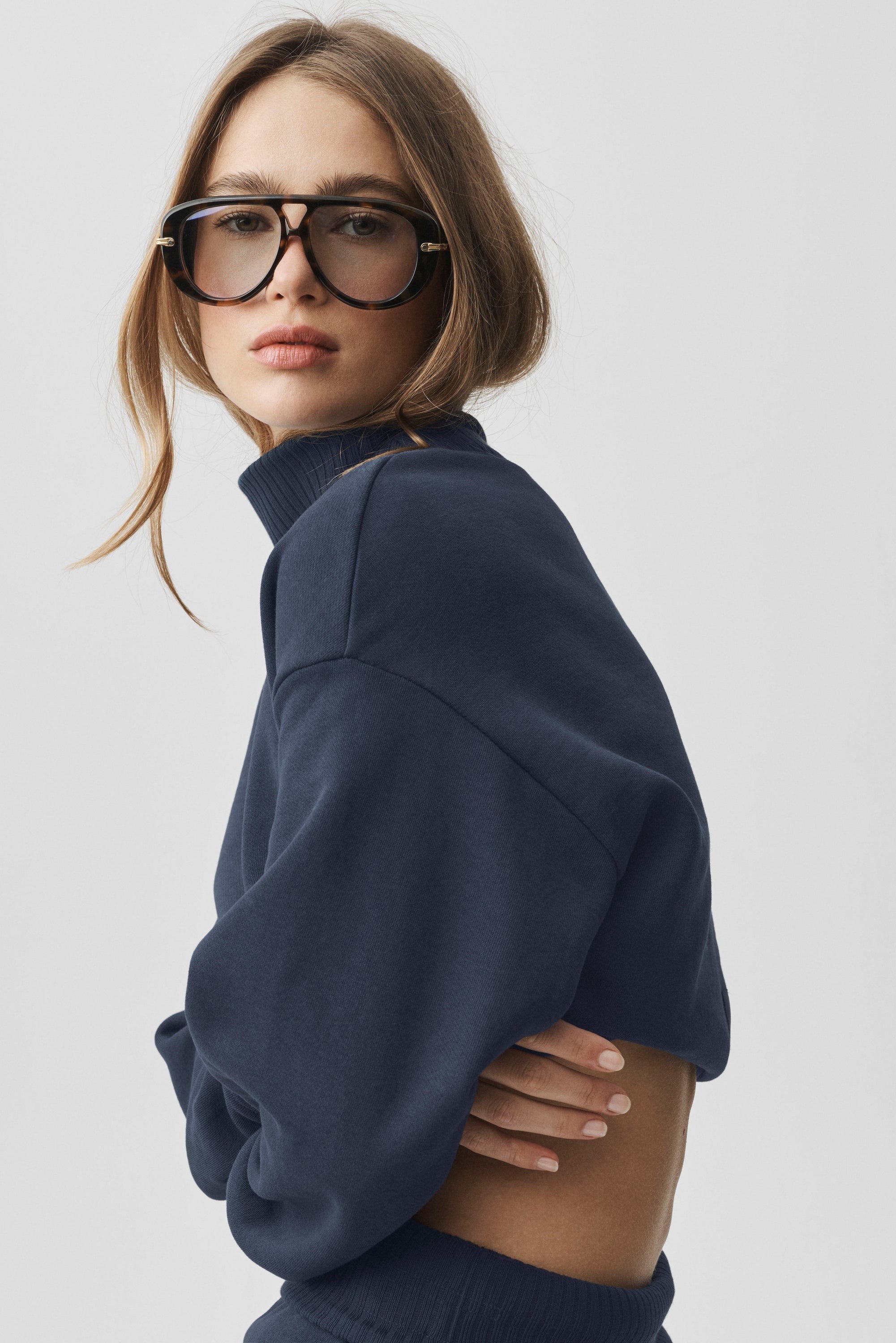 ALO Aviator Sunglasses - Tortoise/Blue