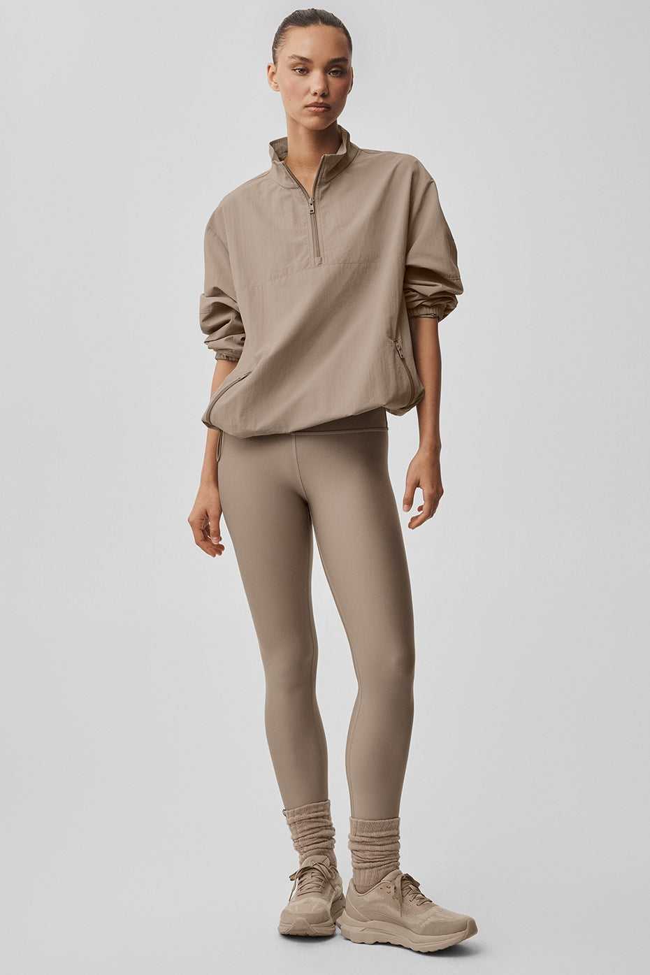 Light Weight Takeaway Track Pullover - Gravel