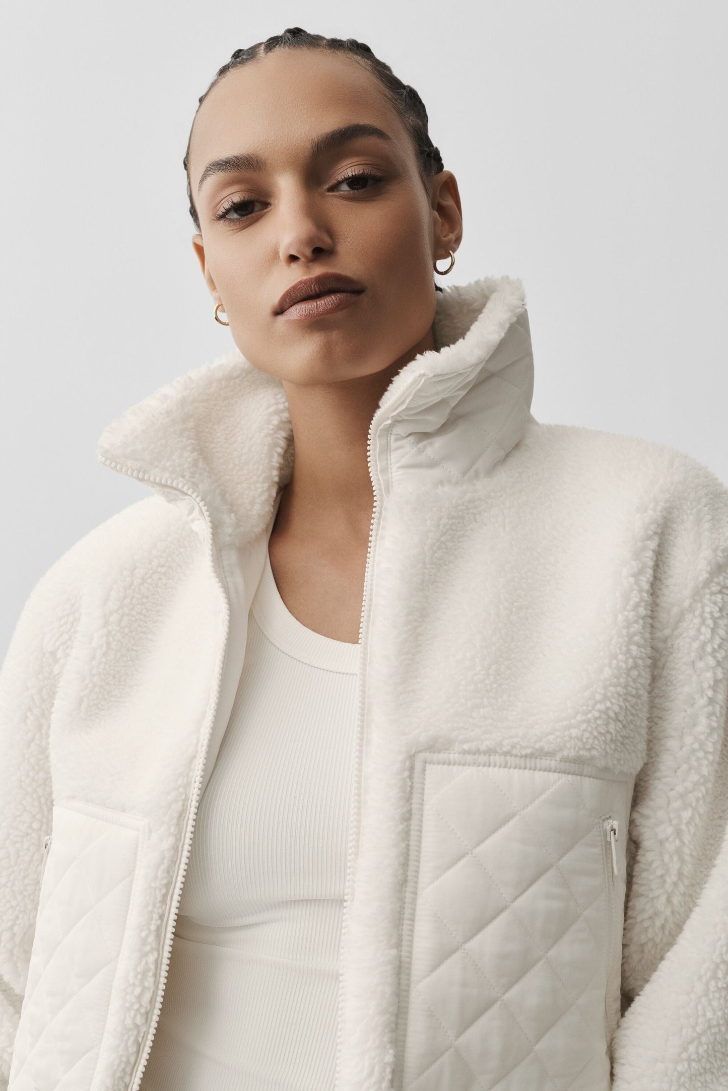 Sherpa Edge Bomber - Ivory