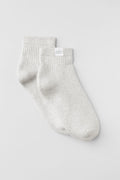 Quarter Crew Street Sock - White Heather