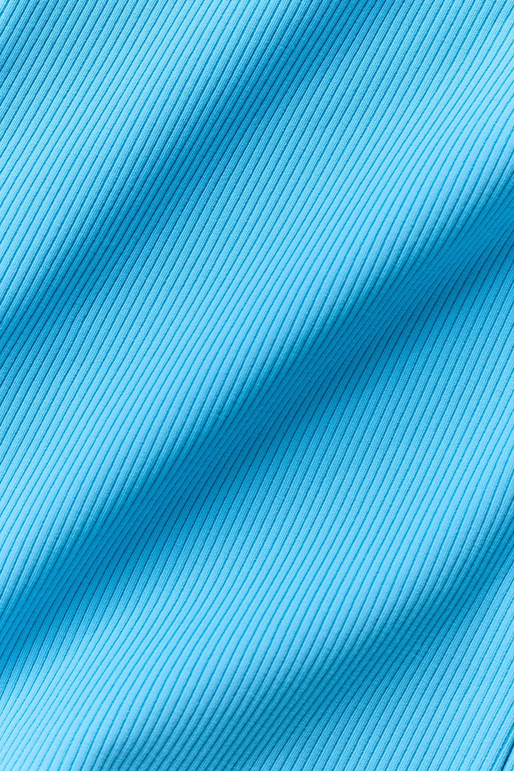 Goddess Ribbed High-Waist First Pick Short - Azure Blue/White