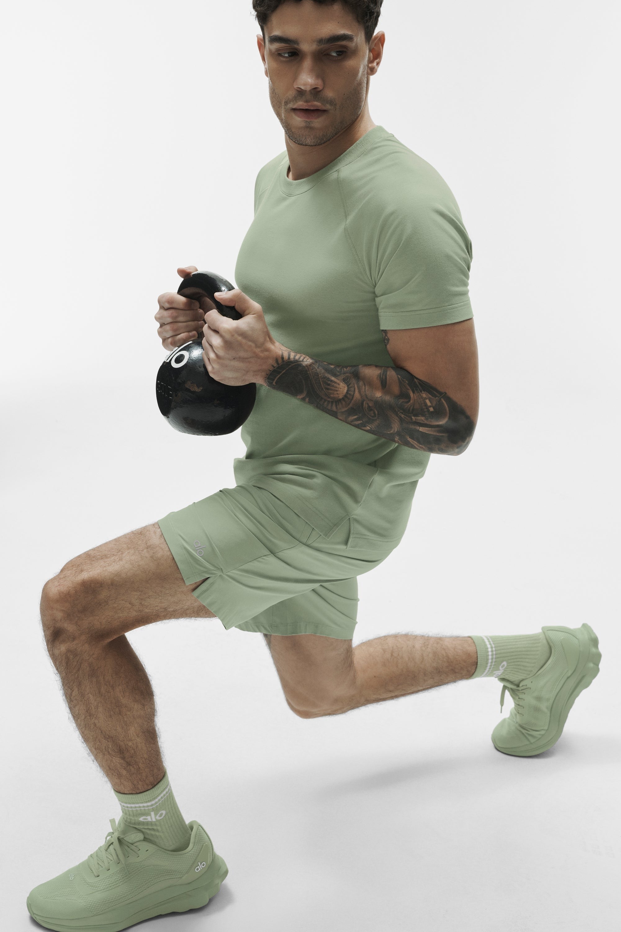 ALO Vapor Crewneck Short Sleeve - Dune Grass