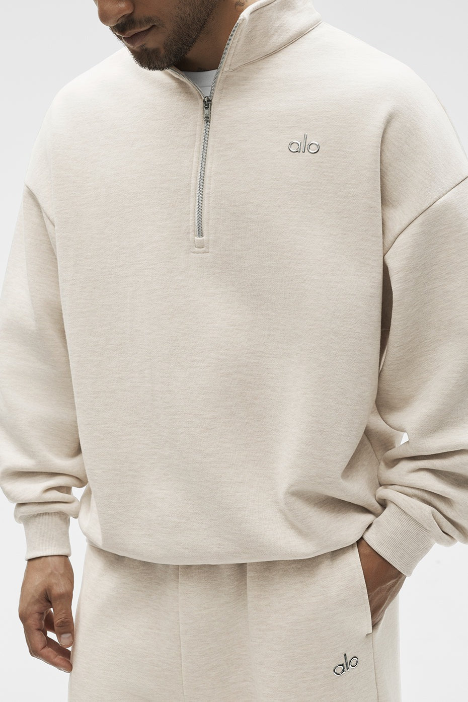 Accolade 1/4 Zip Pullover - Oatmeal Heather