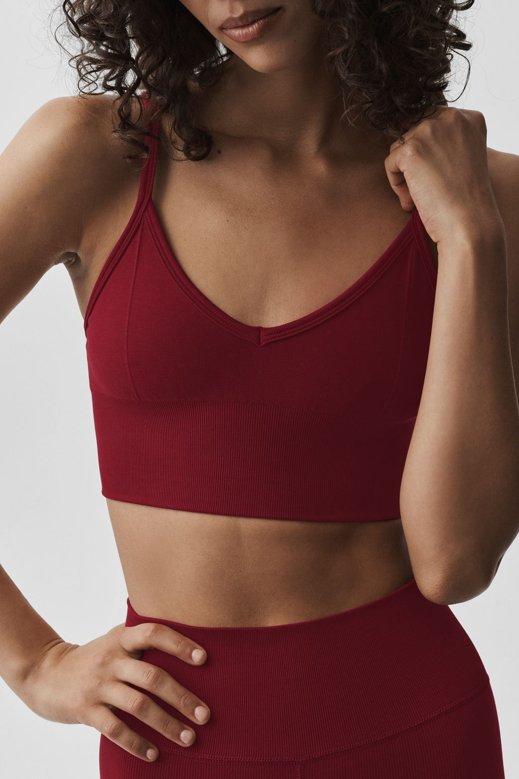 Seamless Modal Ribbed Delight Bralette - Summer Romance Red