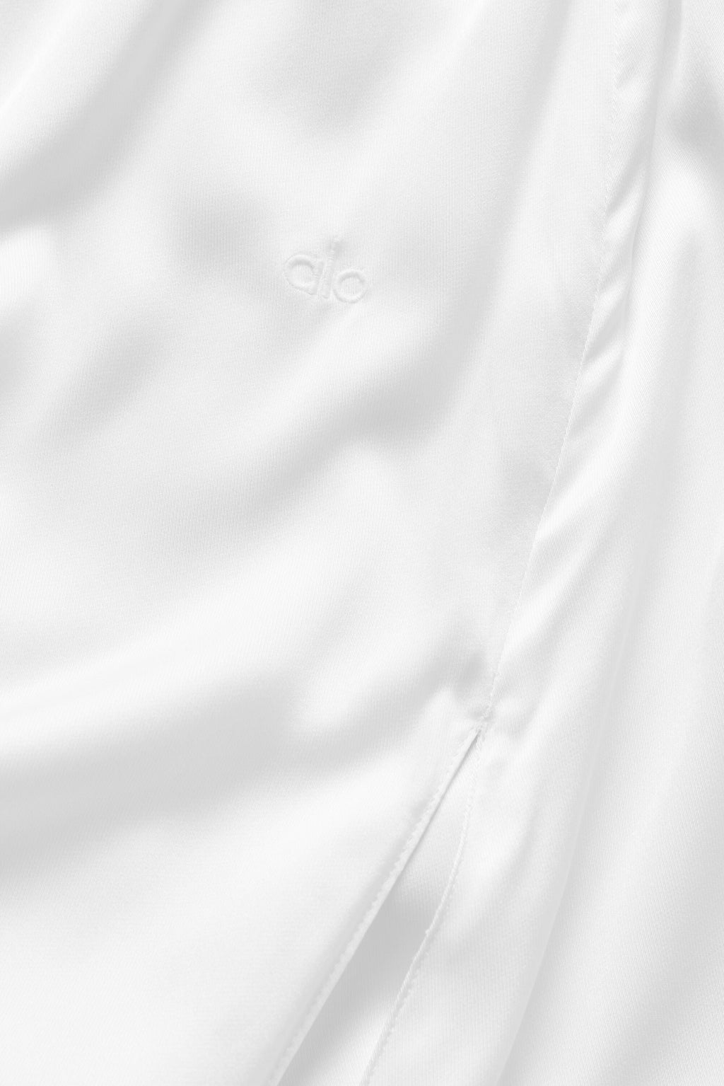 Silk Blend Low-Rise Radiance Long Skirt - White