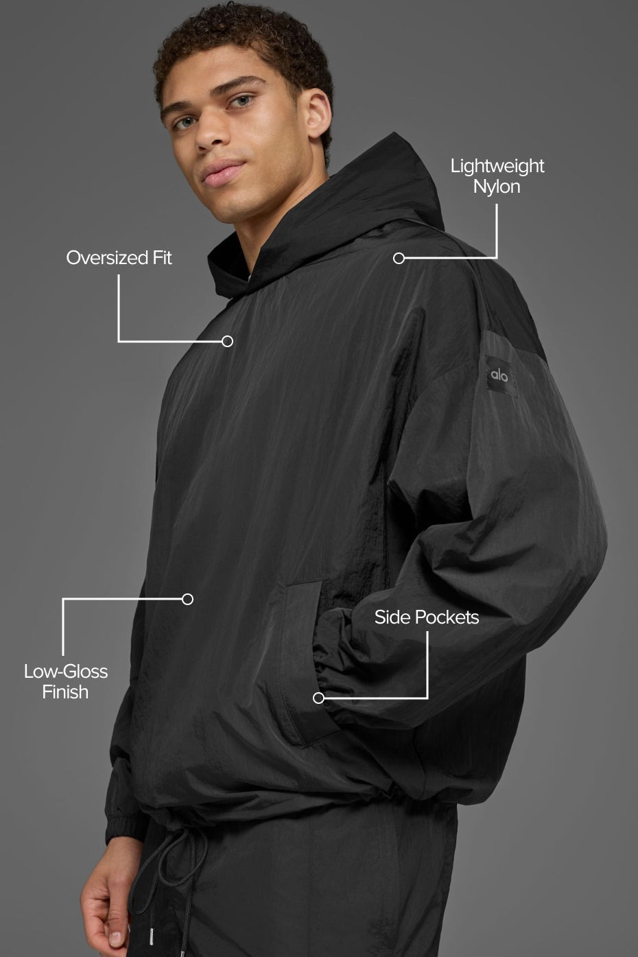 Axis Hooded Pullover - Black