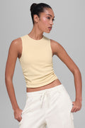 Ribbed En Pointe Tank - Candlelight Yellow
