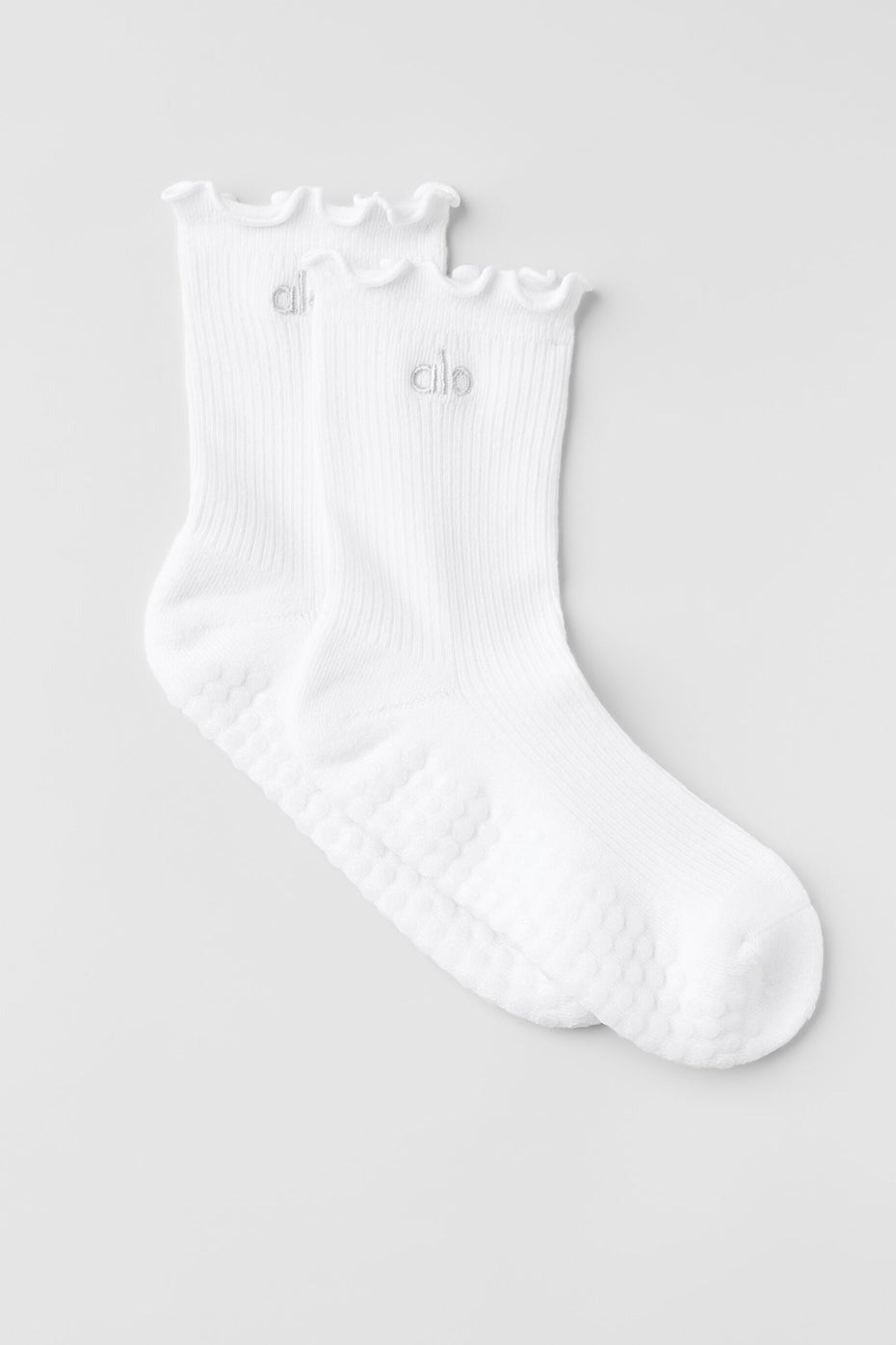 Lettuce Edge Grip Sock - White