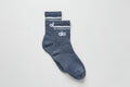 Unisex Half-Crew Throwback Sock - Bluestone/White
