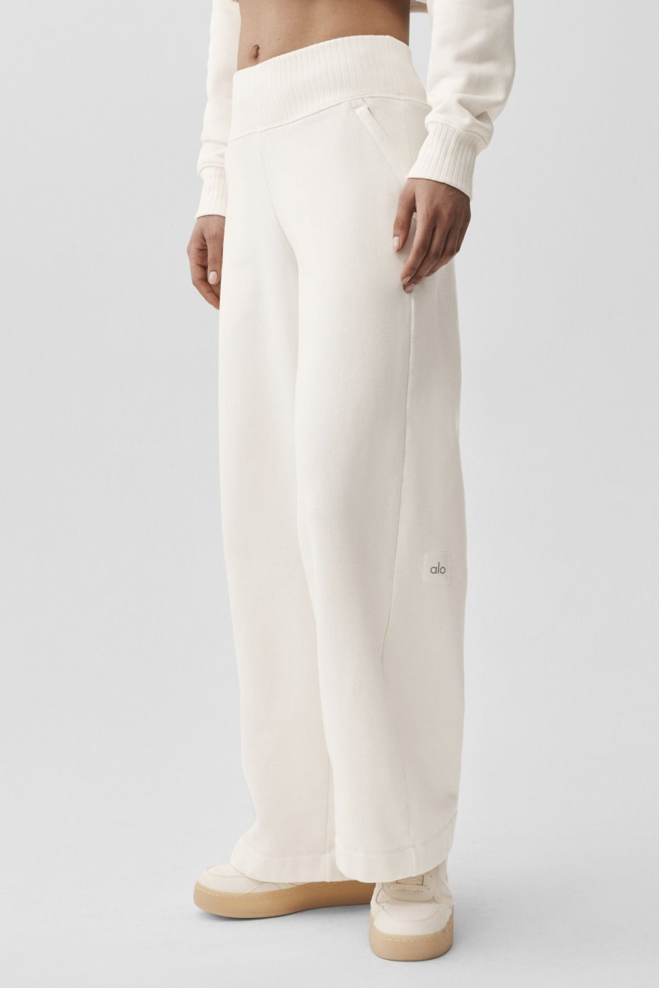 Serenity Wide Leg Sweatpant - Ivory