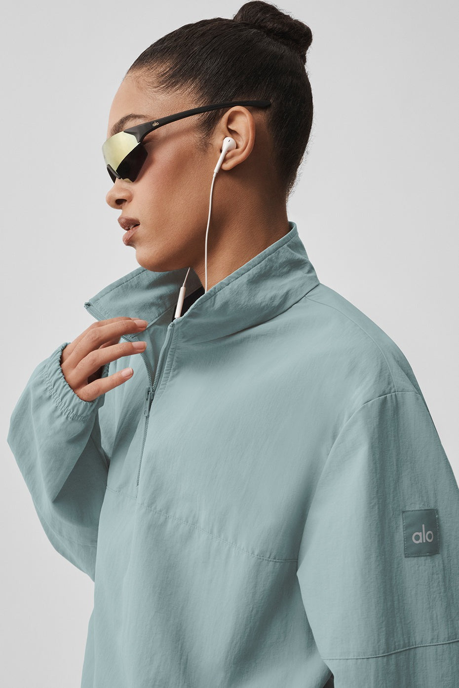 Light Weight Takeaway Track Pullover - Desert Sage