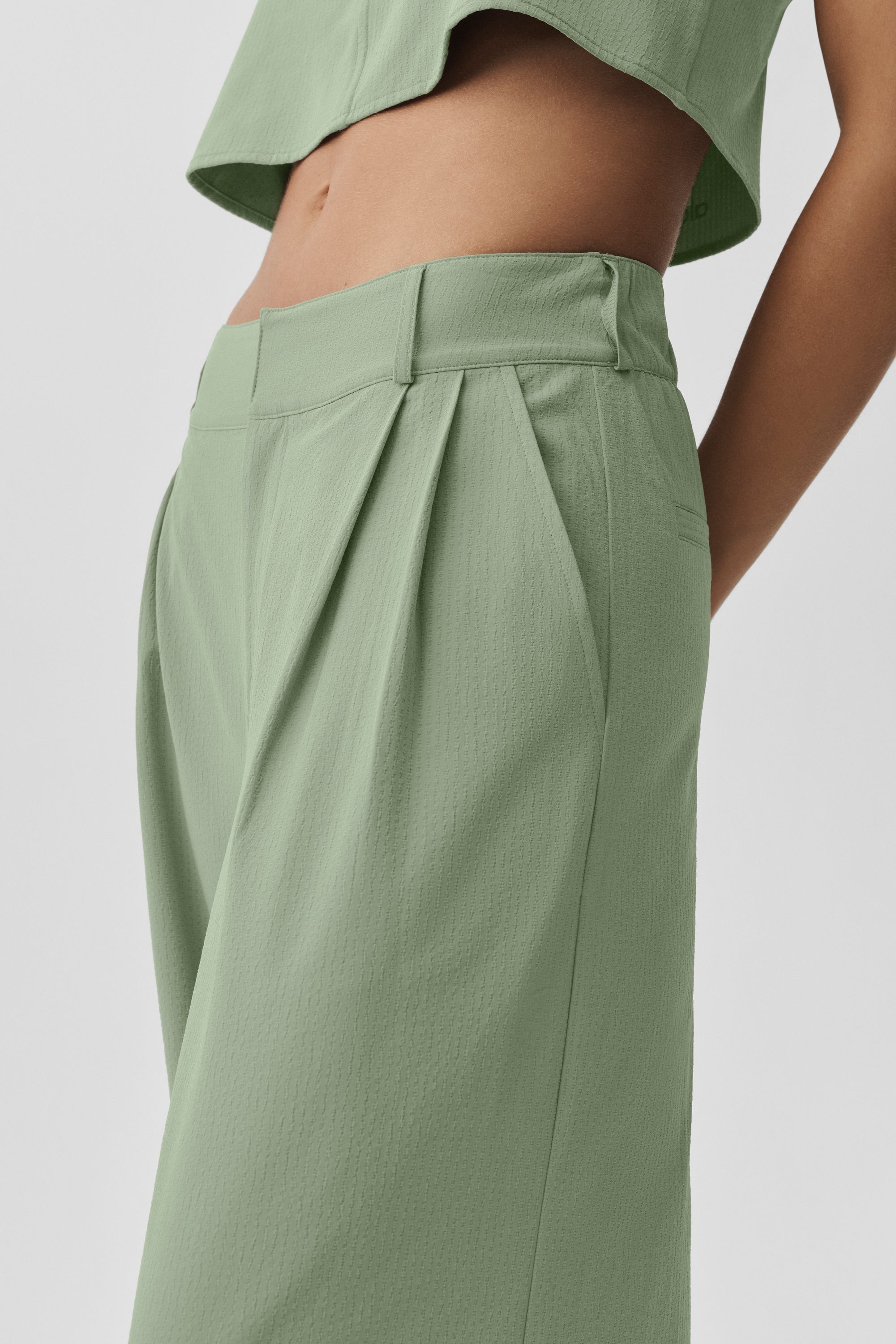 High-Waist Dreamscape Trouser (Regular) - Dune Grass