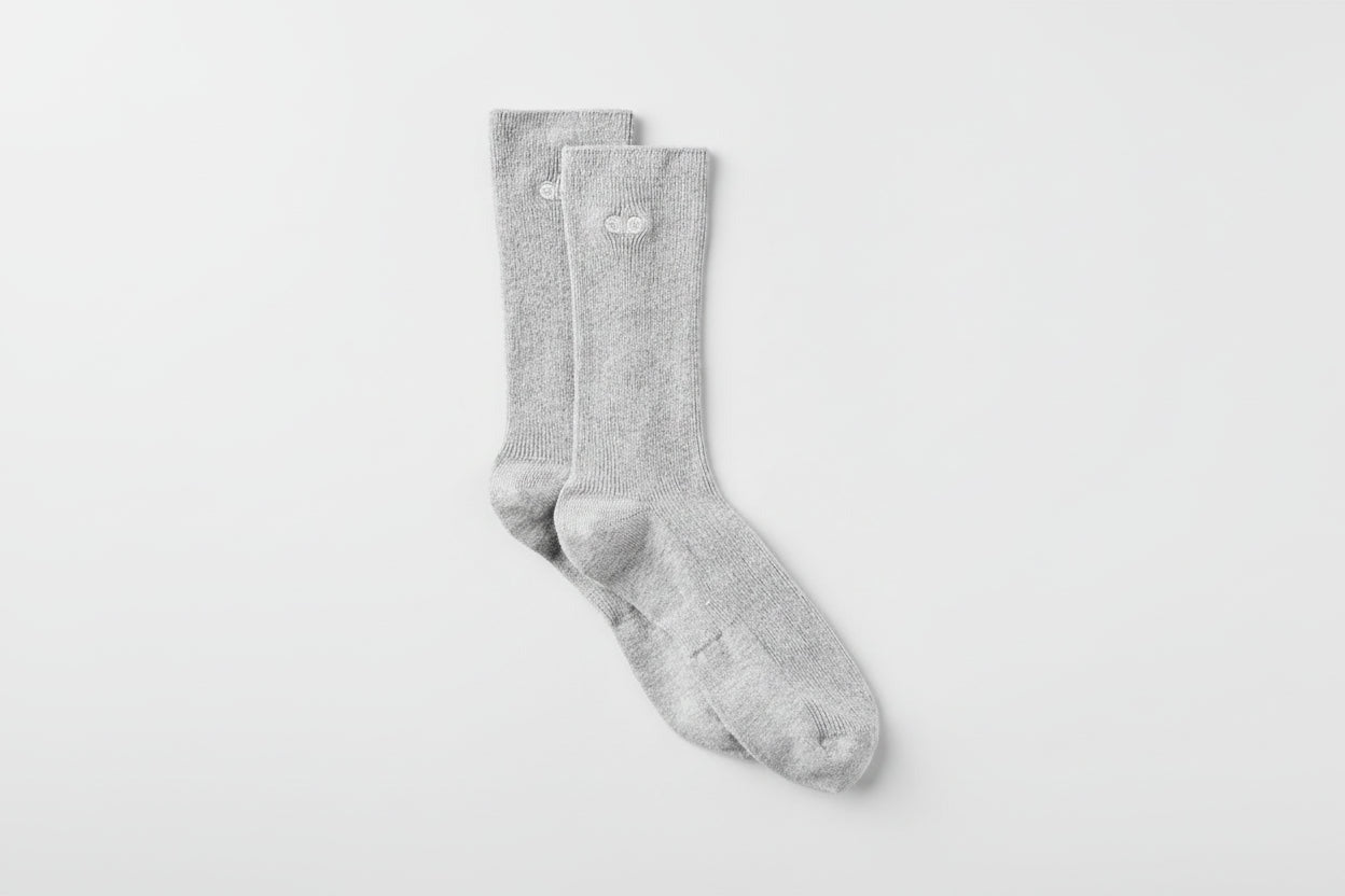 Unisex Half-Crew Understated Sock - Athletic Heather Grey