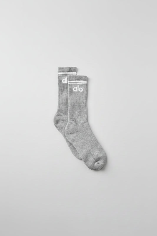 Unisex Throwback Sock - Athletic Heather Grey/White
