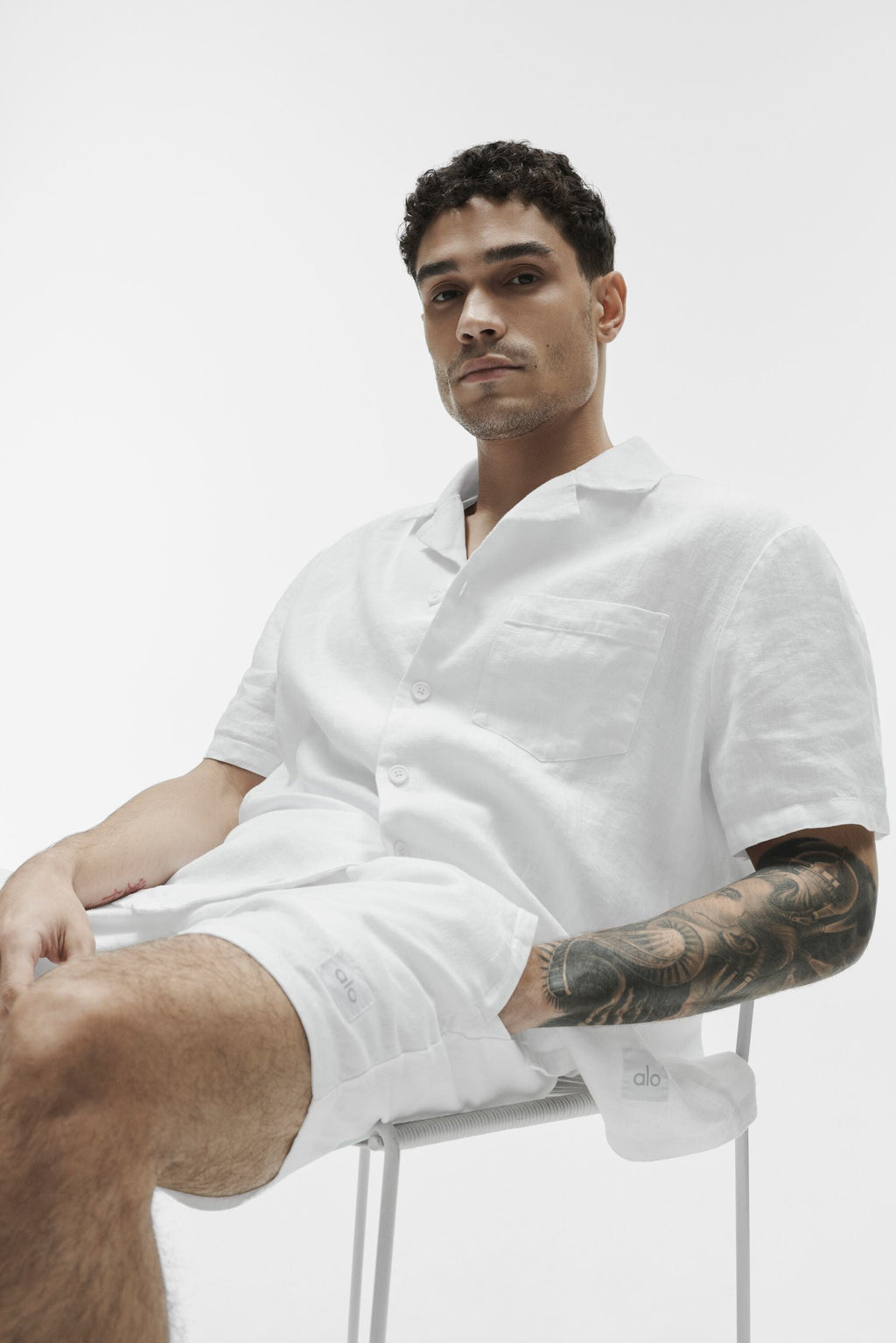 Linen Days Short Sleeve Button Up - White