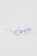 ALO Wire Frame Sunglasses - Chrome/Blue Gradient