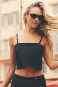 Cropped Connection Tank - Black